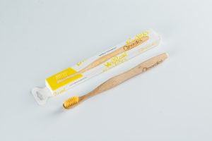 Nordics bamboe tandenborstel geel